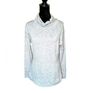 Danskin Now fitted women's cowel neck Longsleeve Top Gray Size S